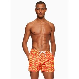 TOPMAN Swim Shorts with Peace Sign Size S/M